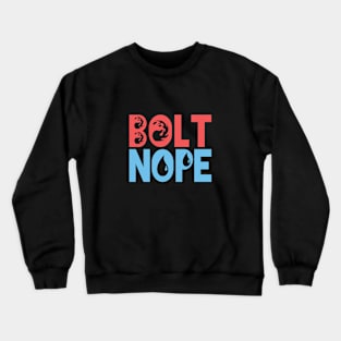 Red-Blue Nope Bolt Crewneck Sweatshirt